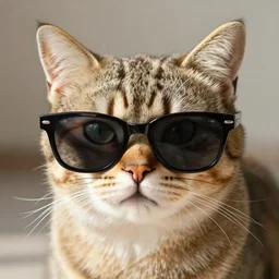 photo of a cat wearing sunglasses