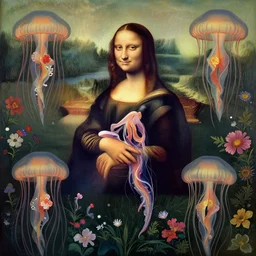 The floral lands of the jellyfish, italian futurism, Dan Mumford, da vinci, Josan Gonzalez