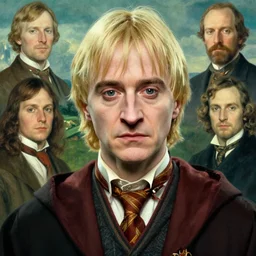 a portrait of a male character with only flat nostrils instead of his nose of Voldemort in a scenic environment by Ross Tran and by Jesper Ejsing and by Mikalojus Konstantinas Ciurlionis