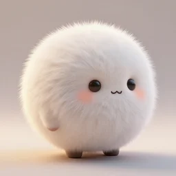 high quality 3 d render hyperrealistic adorable cute big little spherical creatures short spiky dense fluffy smooth hair, isometric 3 d, fluffy fur, 1 5 0 mm, beautiful natural soft light, rim light, smooth background, artstation, ultra detailed, elegant, ultra detailed, octane render