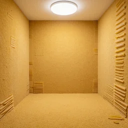 a room made entirely of pasta
