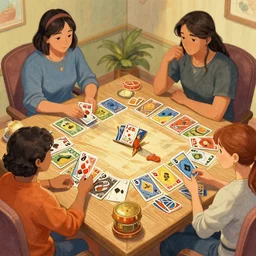 detailed illustration of card game by alena aenami and annato finnstark