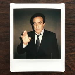 polaroid of danny devito committing a heist