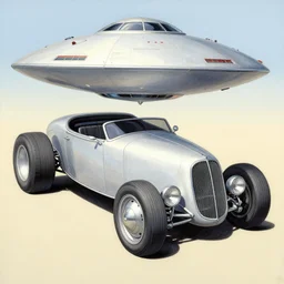 a detailed painting of a martian hot - rod ufo, by moebius and geof darrow, wlop, tooth wu cinematic, concept art, detailed, intricate lines, trending on artstation