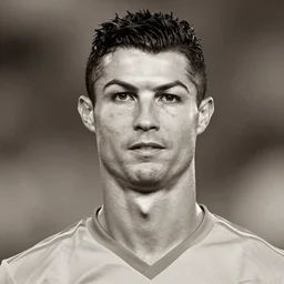 cristiano ronaldo mugshot, sepia, kodak portra 4 0 0