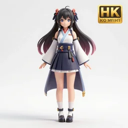 full body 3d render of Koishi Komeiji, studio lighting, white background, blender, trending on artstation, 8k, highly detailed
