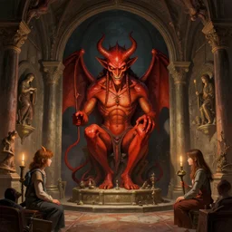 the chamber of the devil. detailed digital art by greg rutkowski, thomas kinkade and keith parkinson, artstation, cgsociety, 8 k, hd