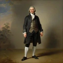 Murdoc Niccals, painting by Thomas Gainsborough, full body