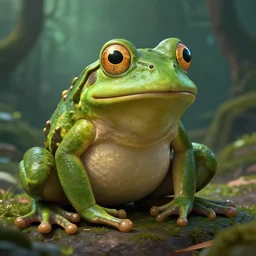 an anthropomorphic frog living in an extradimensional reality where it is a god, in the style of wlop, illustration, epic, fantasy, hyper detailed, smooth, unreal engine, sharp focus, ray tracing, physically based rendering, renderman, beautiful