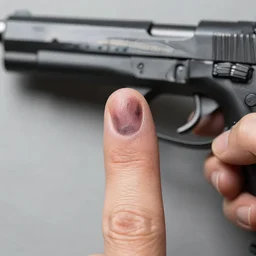 finger prints on a gun
