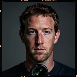 close - up portrait of dark zuckerberg, ominous low light, kodak portra 8 0 0, f 1. 8 8 5 mm zeiss lens