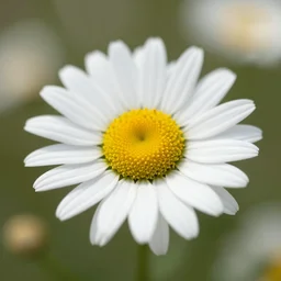 beautiful white daisy, lens focused on daisy, blurred background