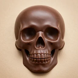 skull made out of chocolate