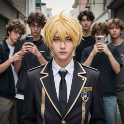 astolfo fate grand order, bust portrait, photorealistic, artstation, anime, outfit - of - the - day, instagram, inspo, street photography, fashion model, fashion model, ootd, kpop, idol, flcl cover, yoji shinkawa greg rutkowski craig mullins noah bradley mark arian, selfie, ilya kuvshinov, trending on artstation, artstation hq, very very very beautiful, symmetrical, vignette, photoshop, clip studio paint, paint tool sai, j. c. leyendecker wlop