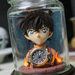 cinestill 5 0 d, 8 k, j. j abrams flare ; esoteric ultra realistic seinen manga nero timepiece in ana meets ran ( 1 9 9 0 ) film still underwater scene in frontiers in glass plastic photography fashion magazine june seinen manga portrait closeup edition, hyperrealistic real - life seinen manga shaped clay occult figurine film still in victorian glass jar, releve pose, perfect eyes, tilt shift wide shot zaha hadid background