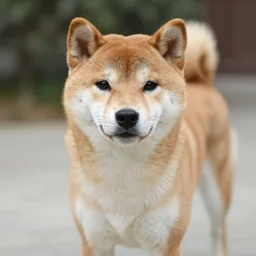 shiba inu dog, photo, medium shot, natural lighting, photography, high quality,