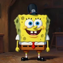 spongebob in the mafia, dramatic lighting, realistic painting