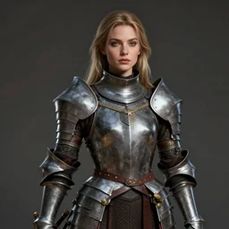 portrait of model cara delevinge as a legendary knight warrior, au naturel, hyper detailed, digital art, trending in artstation, cinematic lighting, studio quality, smooth render, unreal engine 5 rendered, octane rendered, art style by klimt and nixeu and ian sprigger and wlop and krenz cushart.