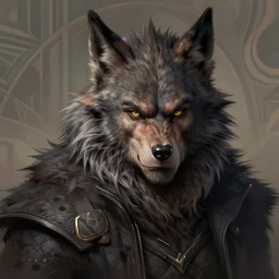 portrait of a dungeons and dragons werewolf who looks like andrew garfield by ralph horsley, rossdraws, matte painting, artstation, on stylized background, masterpiece, highly detailed