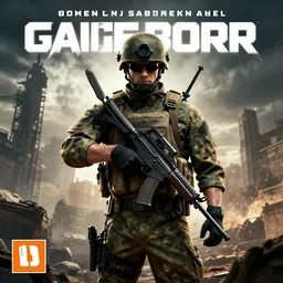 modern soldier videogame cover, album art, cover art, poster