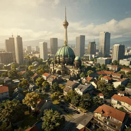 berlin city in the style of fallout 4