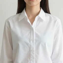 photo of a woman wearing a white [ blouse ]