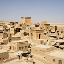 a cyberpunk village with nabatean architecture, highly detailed, 4k, photograph, HDR , Minolta X700, 50mm, award winning