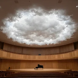 a cloud inside a music hall