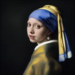 a portrait of a beautiful elf woman by Johannes Vermeer 640