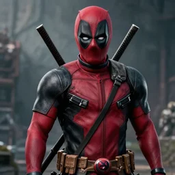 deadpool in the witcher 4 k detailed super realistic