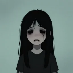 creepy sad face