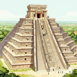 overdetailed maximalist illustration of mayan city by dracko velasco featuring paul lewin, in the style of chris dyer. reminds to art of subjekt zero. vectorgraphic illustration. 8 k 3 d shaded. polished. extremely ornated. visionary psychedelic fractal art titled by salviadroid. gigapixel render