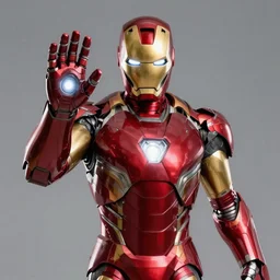 iron man wearing the infinity gauntlet, 4k realistic photo