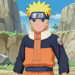 naruto uzumaki by 1930s' cartoon style