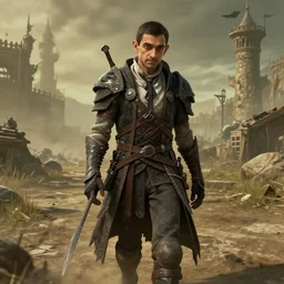mr. bean wandering yharnam in the video game bloodborne