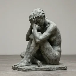 a sculpture representing the feeling of loneliness
