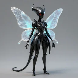 a shiny black hr geiger xenomorph fairy princess by senior concept artist jermaine rogers, trending on artstation