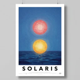 a beautiful film poster for solaris, by wiktor sadowski