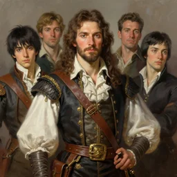 a spanish conquistador character posing for a picture, digital painting, masterpiece by rembrandt and thomas kinkade and frank frazetta and kentaro miura, by reiq and tite kubo, stylized yet realistic faces and anatomy, advanced lighting technology, beautiful, gorgeous brush strokes