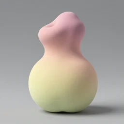 singular balanced asymmetrical biomorphic form with ombre pastel colors, by thomas moran, professional fruit photography
