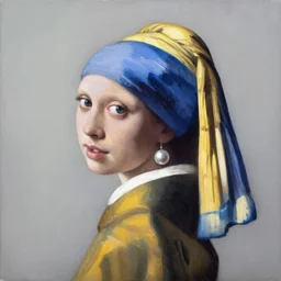 greg manchess portrait painting of the girl with the pearl earring with the face of carrie fisher, medium shot, asymmetrical, profile picture, organic painting, sunny day, matte painting, bold shapes, hard edges, street art, trending on artstation, by huang guangjian and gil elvgren and gerald brom