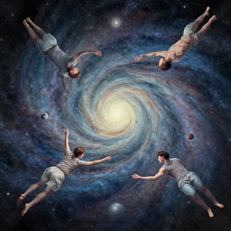 Pure chaos of the mind wondering throught the universe, surrealism