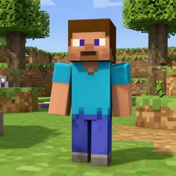 a real life looking photo of steve from minecraft