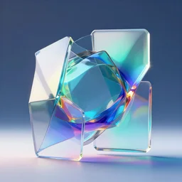 glass like geometric shapes, abstract, octane render, vibrant