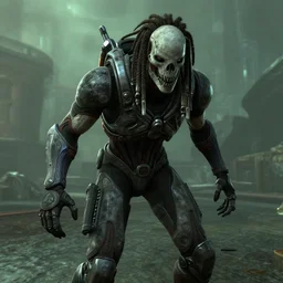 game screenshot of woolie madden in dead space 1 with dreadlocks