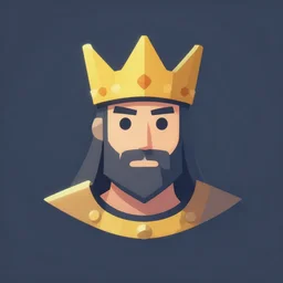 face icon, medieval old king, stylized minimalist fortnite, cory behance hd by jesper ejsing, by rhads, makoto shinkai and lois van baarle, ilya kuvshinov, rossdraws global illumination