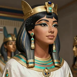 josephine baker close-up portrait ancient egyptian, white and teal dress, intricate, elegant, highly detailed, digital painting, artstation, concept art, sharp focus, illustration, orientalism, edwin long, theodore ralli, aleksi briclot, rutkowski, bouguereau