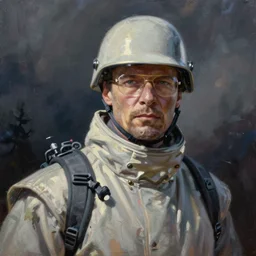 Walter White as Ghost Rider, oil painting