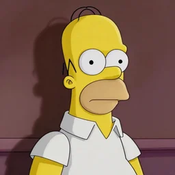 Homer Simpson as an asian character, cartoon