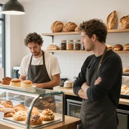 two men at a bakery
